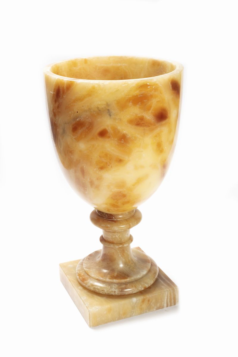 Vaso in Alabastro Adattato a Lume, Anni '20 del Novecento