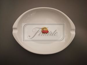 Posacenere in ceramica bianca con logo in rilievo del Club 1000 Miglia 