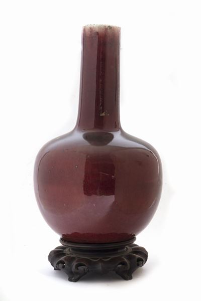 Vaso in Porcellana Sangue di Bue, Cina Secolo XIX