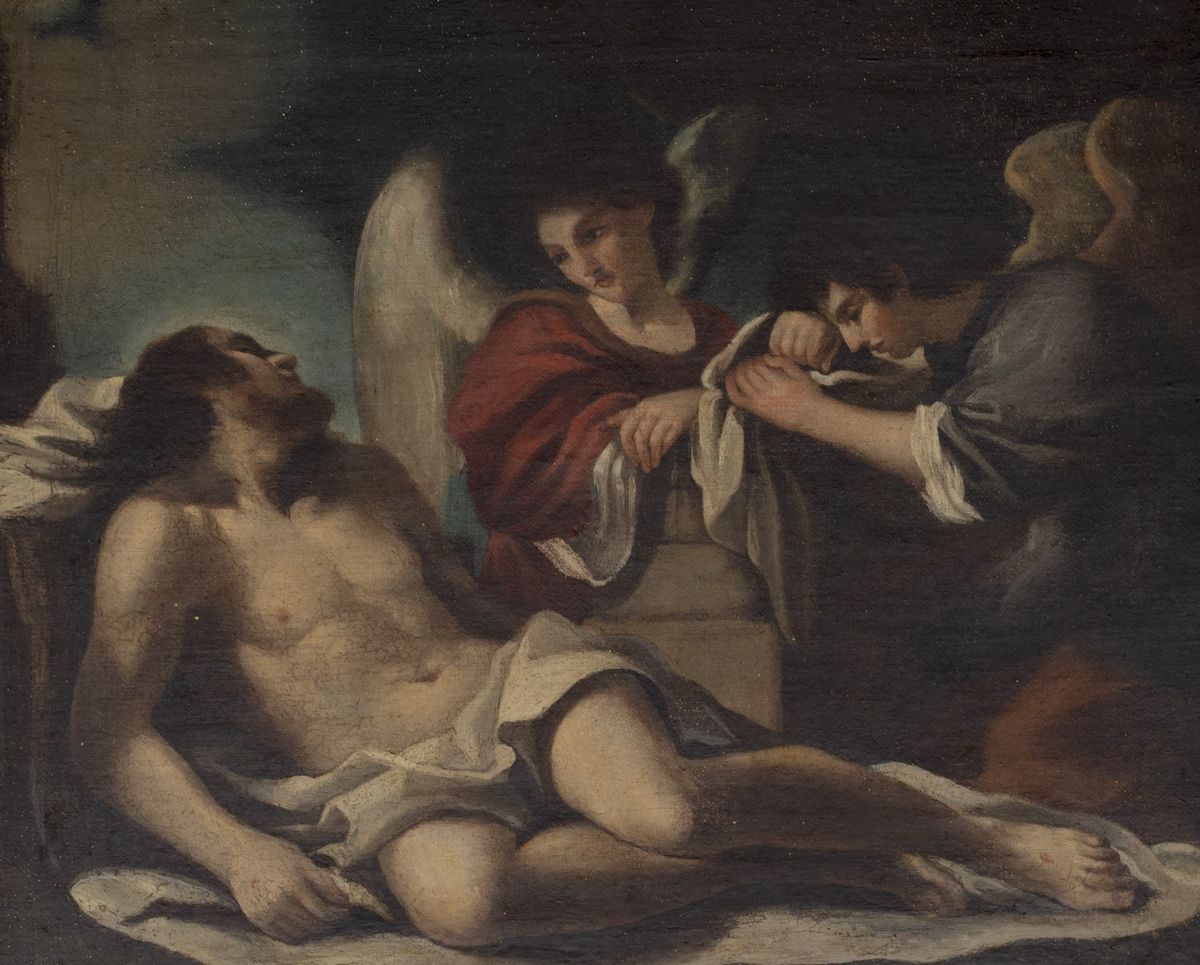 Da Guercino - Compianto di Cristo tra Due Angeli