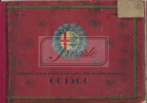 Catalogo delle parti di ricambio per chassis modelllo Alfa Romeo 6C 1500