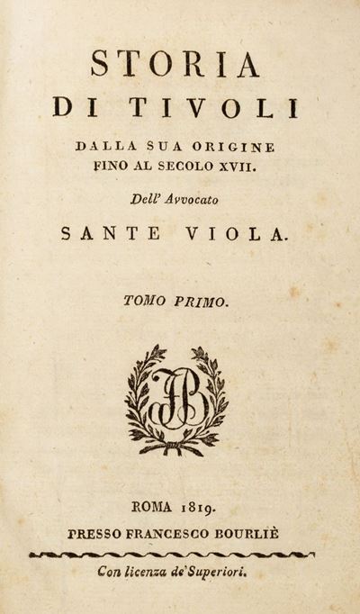 Storia di Tivoli, 1819
