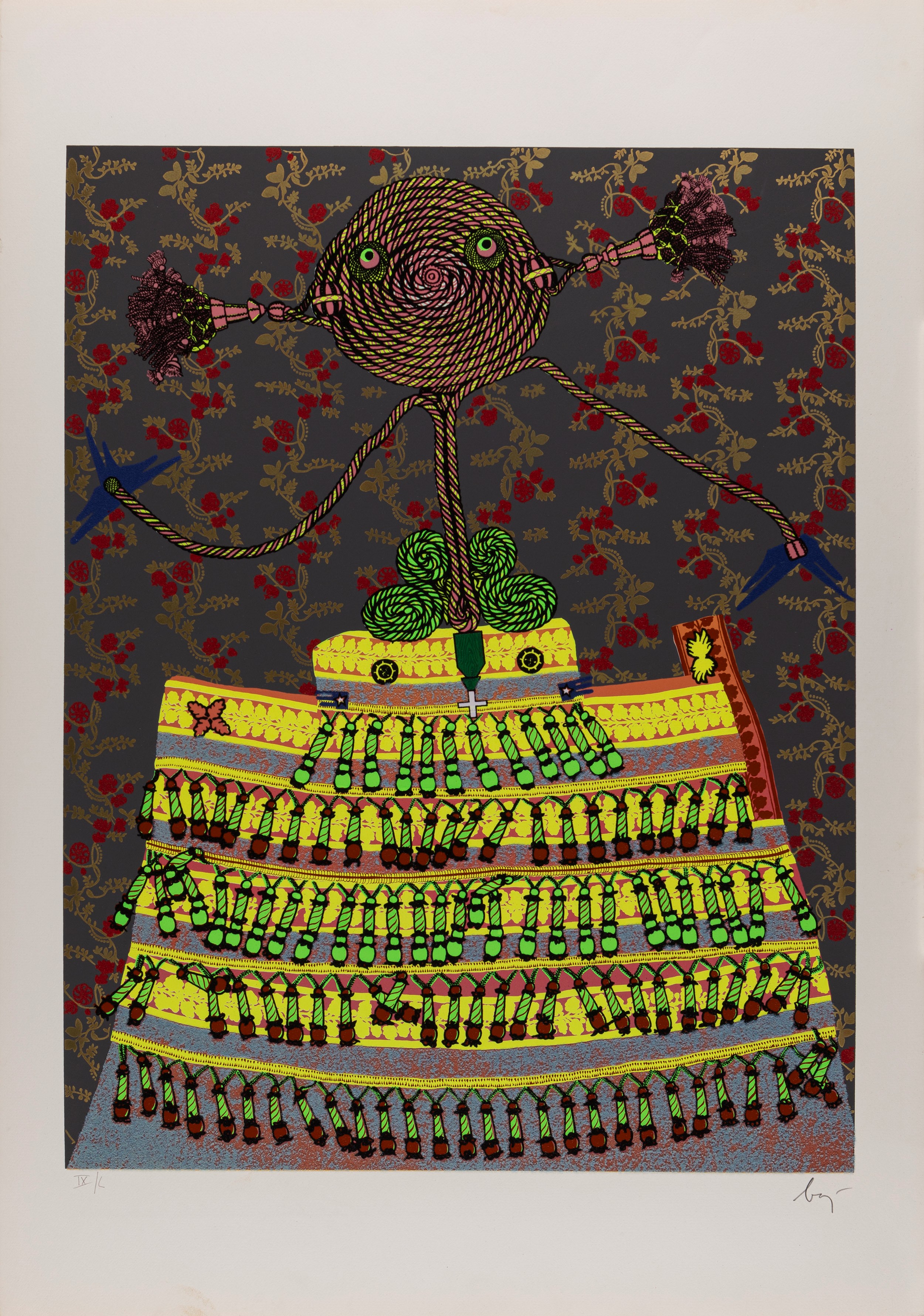 Le dame di casa Baj - serigrafie e collage, ess. IX/L