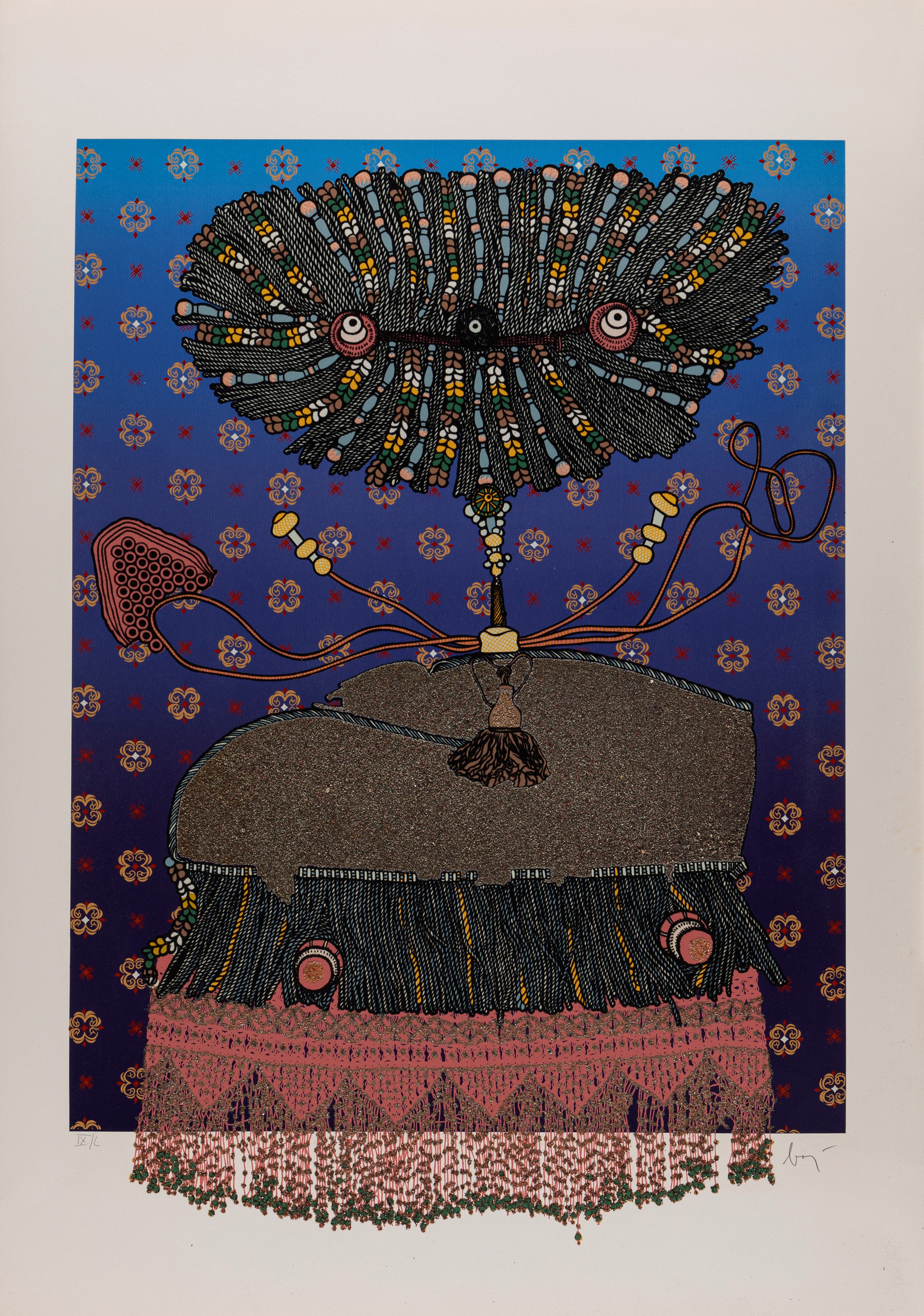 Le dame di casa Baj - serigrafie e collage, ess. IX/L