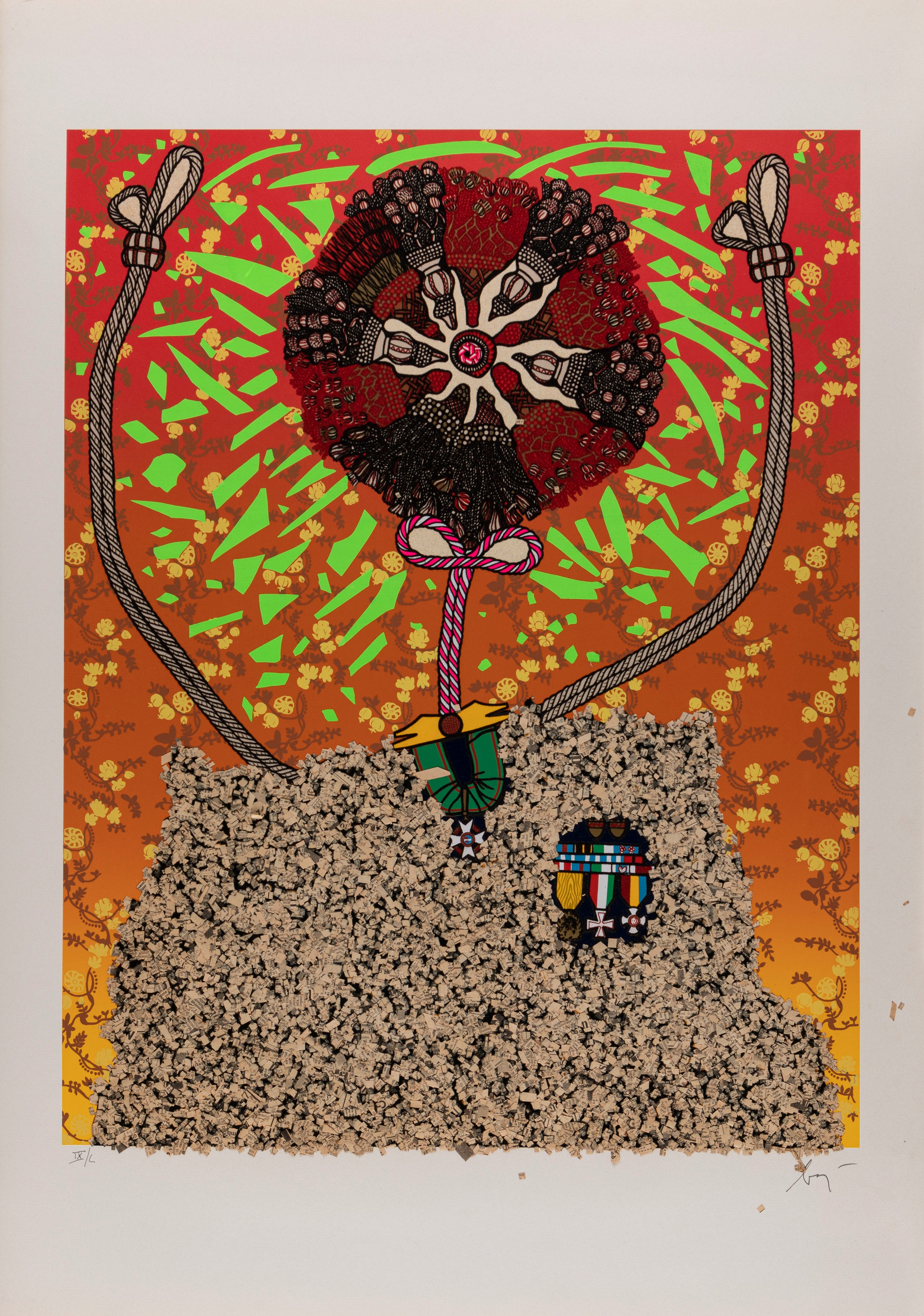 Le dame di casa Baj - serigrafie e collage, ess. IX/L