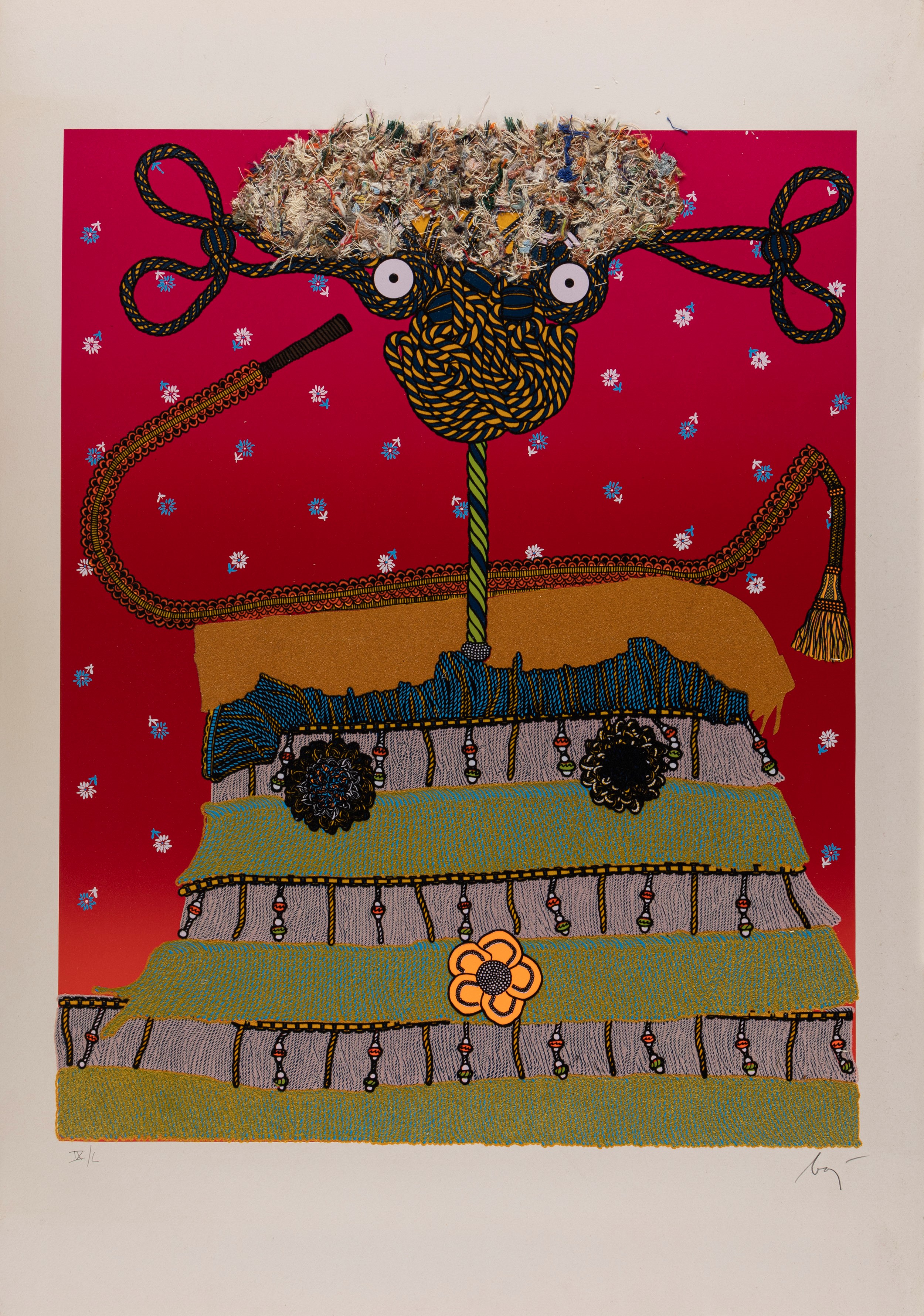 Le dame di casa Baj - serigrafie e collage, ess. IX/L