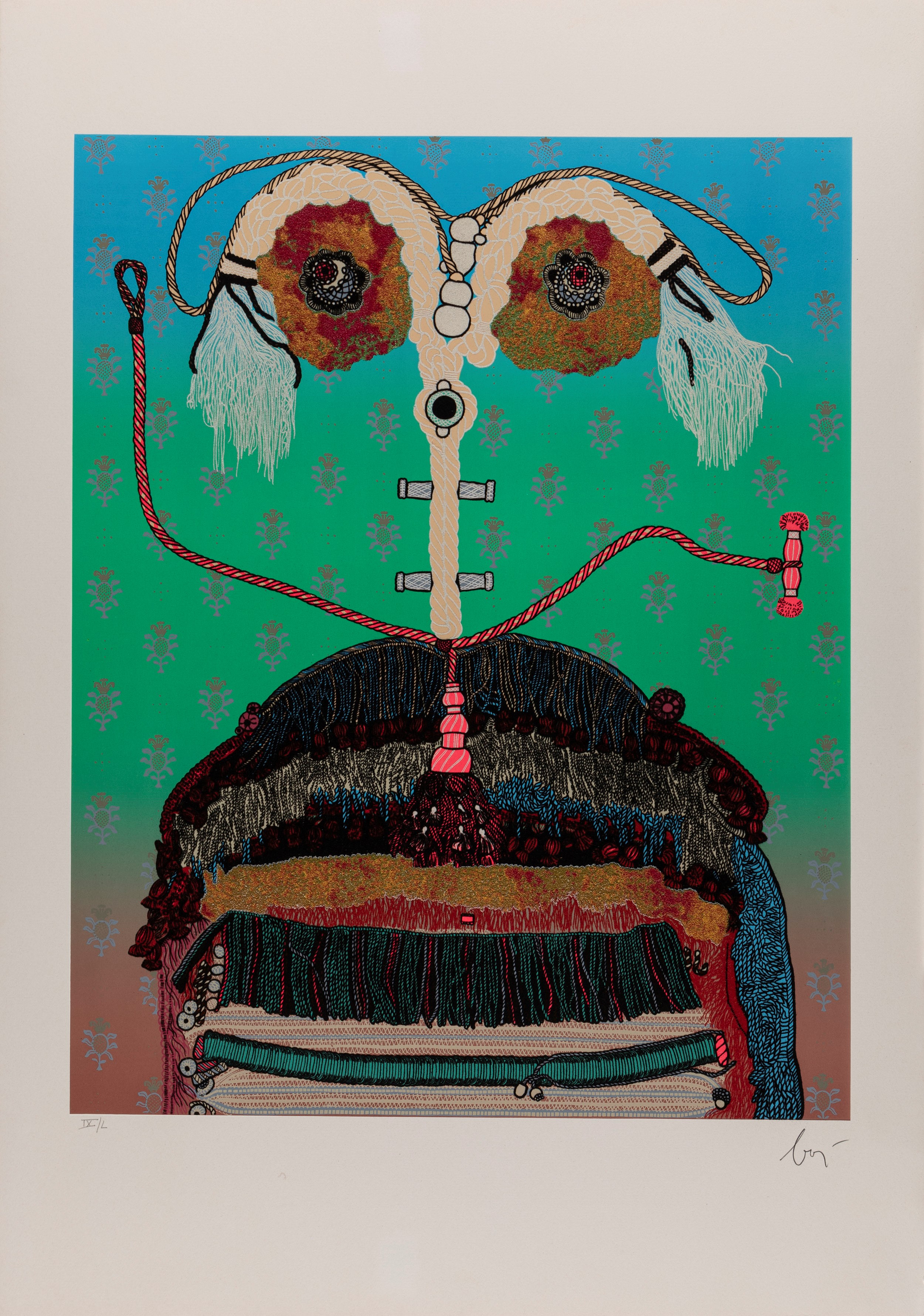 Le dame di casa Baj - serigrafie e collage, ess. IX/L