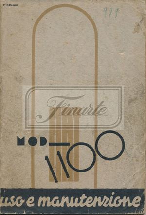 Dati principali, uso della vettura, manutenzione della Fiat 1100 Coloniale, 508 C, 1100 L, 508 L Coloniale, vetture di precedente costruzione