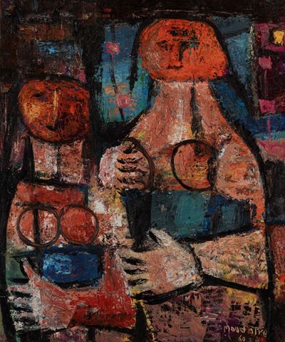 Senza titolo, olio su tavola, 1960