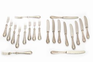 Servizio di posate da dolce in argento