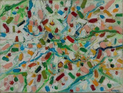 Giardini pubblici VI, olio su tela, 1982