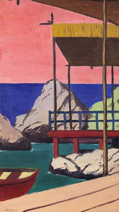 Veduta di Capri, olio su tela