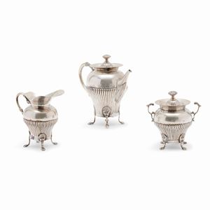 A silver tea service, Italy, 20th Century