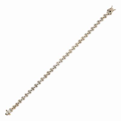Bracciale Tennis in Oro Bianco 18k e Diamanti