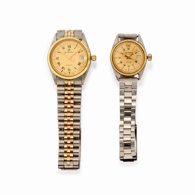 Due Orologi da Polso in Acciaio e Oro 18k