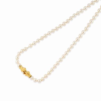 Collana con Perle Coltivate e Oro Giallo 18k