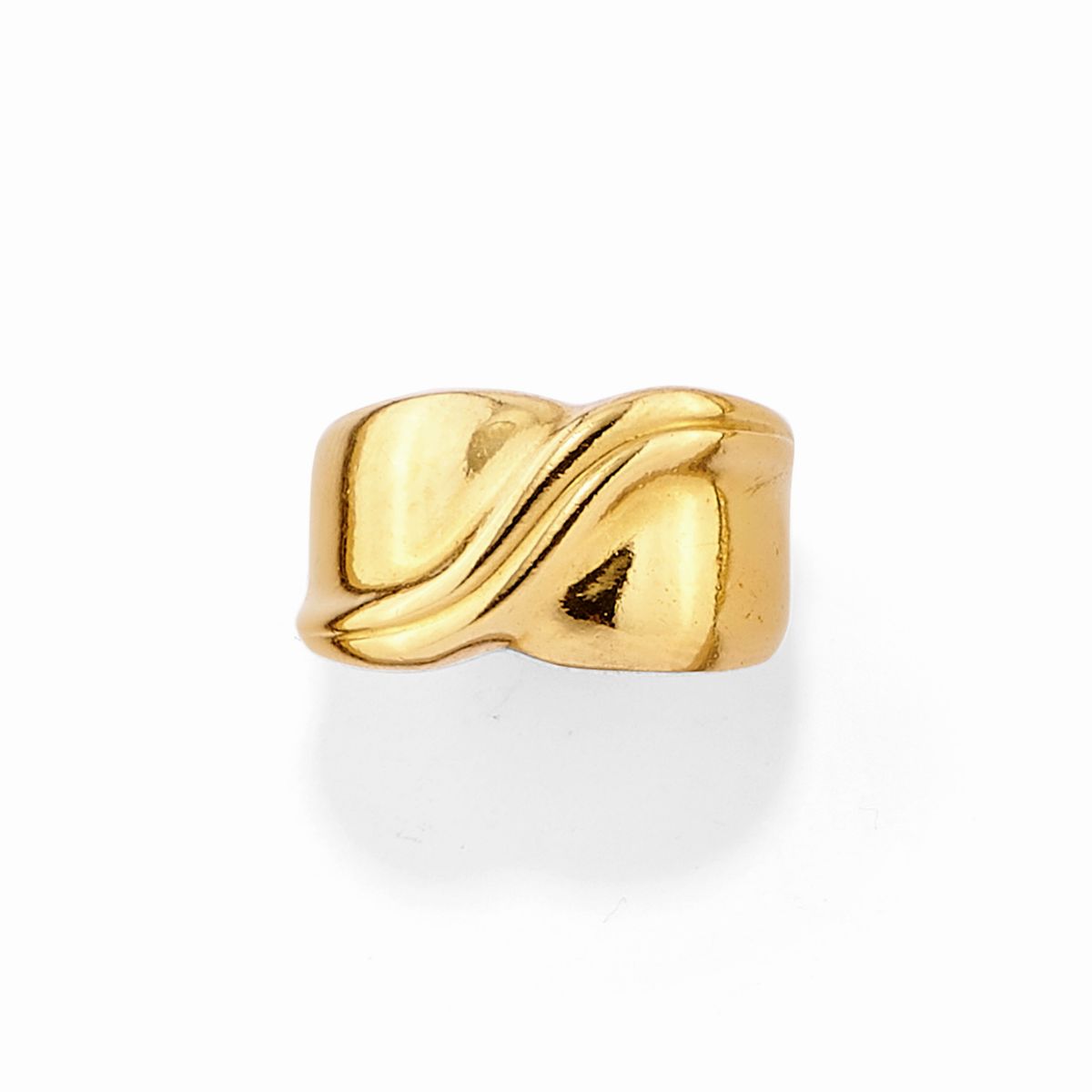 Anello e Spilla in Oro Giallo 18k, Zaffiro e Diamanti