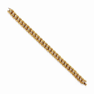 Bracciale in Oro Bicolore 18k e Diamanti