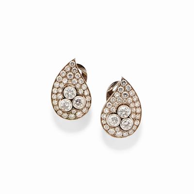 Orecchini in Oro Bianco 18k e Diamanti
