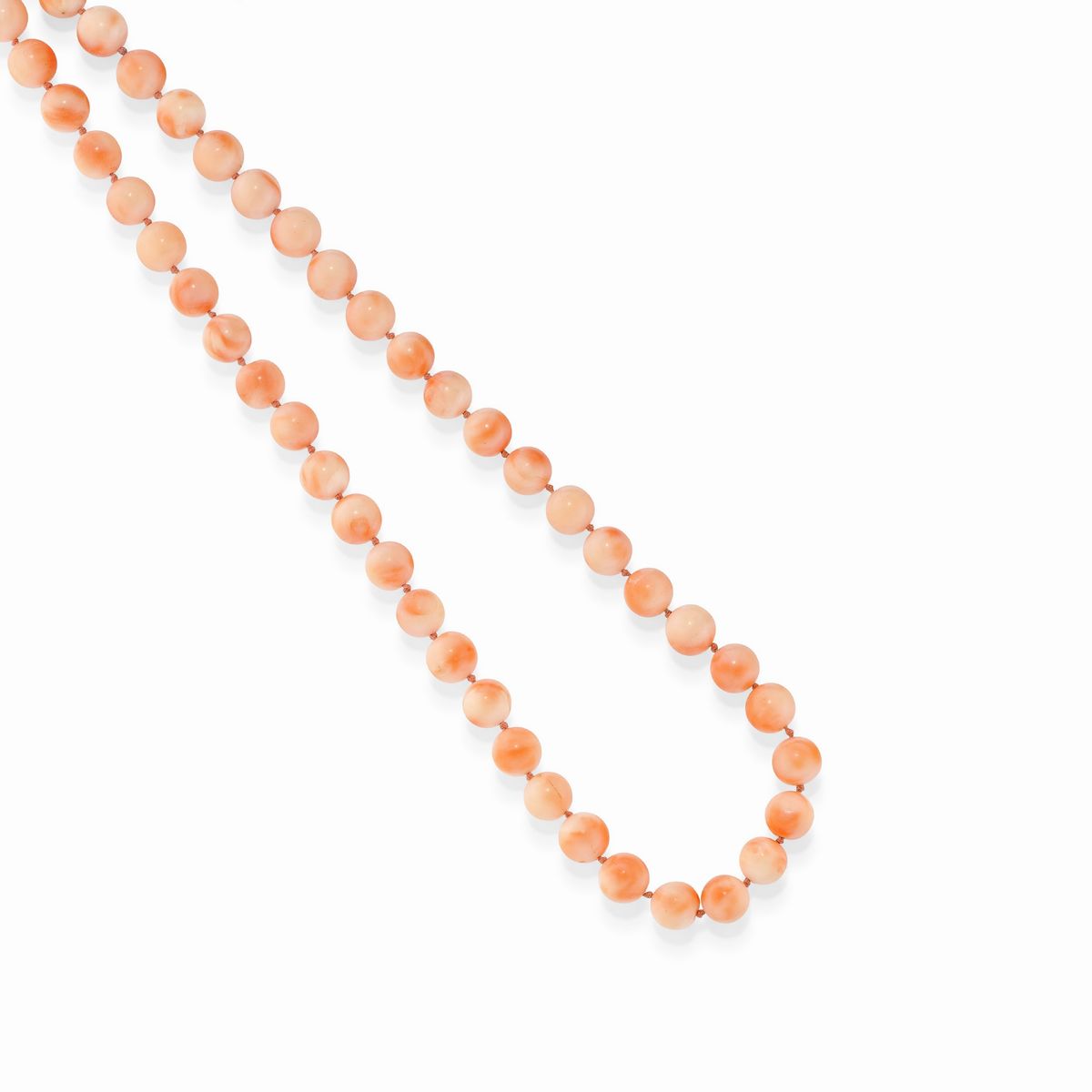 Due Collane in Corallo Rosa e Perle Coltivate Tahiti