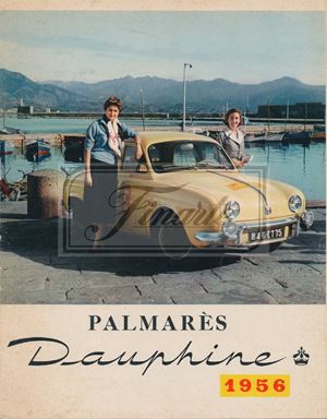 Brochure palmares Duaphine 1956: XVIII Mille Miglia , V Tour de France, VIII Tour de Belgique, I Tour de Corse Automobile