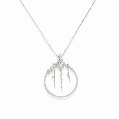Collana in Oro Bianco 18k e Diamanti