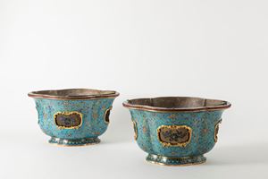 Coppia di giardiniere. Cina, fine secolo XVIII-inizi XIX