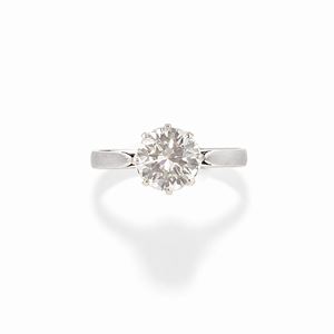 - Anello in oro bianco 18k e diamante