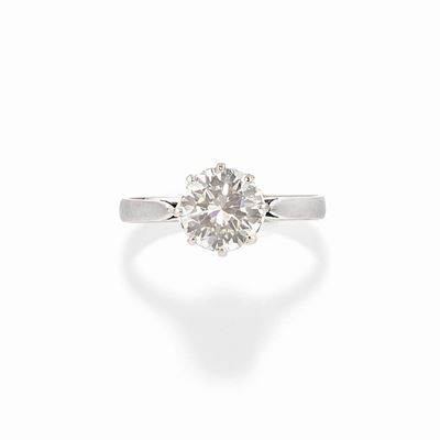 Anello in Oro Bianco 18k e Diamante