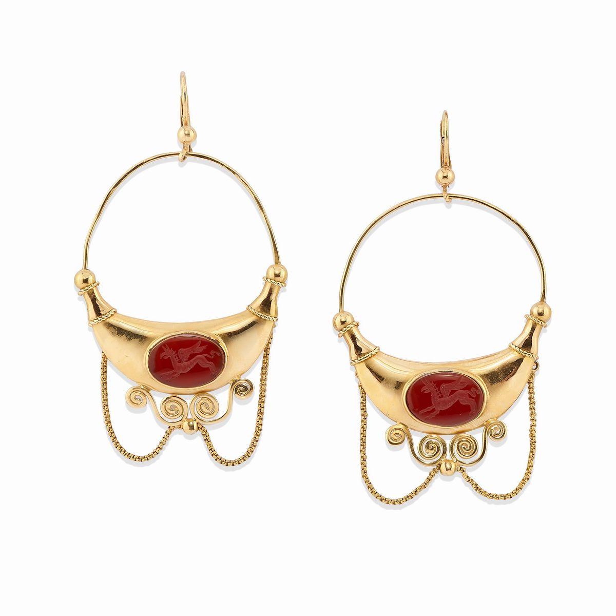 Collana e Orecchini Oro Giallo 18k e Cammei