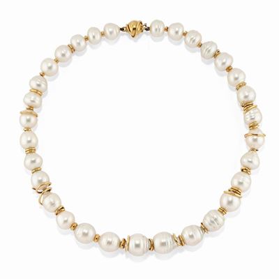 Demi-parure in Oro Giallo 18k e Perle Coltivate