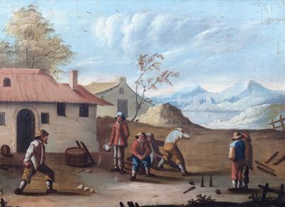 Paesaggio con Giocatori di Birilli