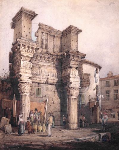 Veduta del Foro di Nerva a Roma