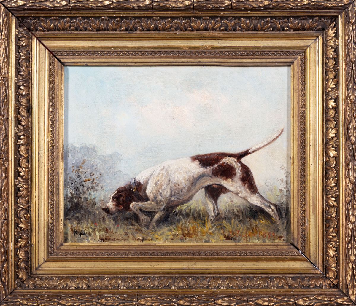 Emile Bujon (attivo nel 1874 - 1904) - Cane da Ferma