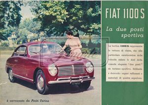 Brochure Fiat 1100 S la due posti sportiva &#232; carrozzata da Pinin Farina