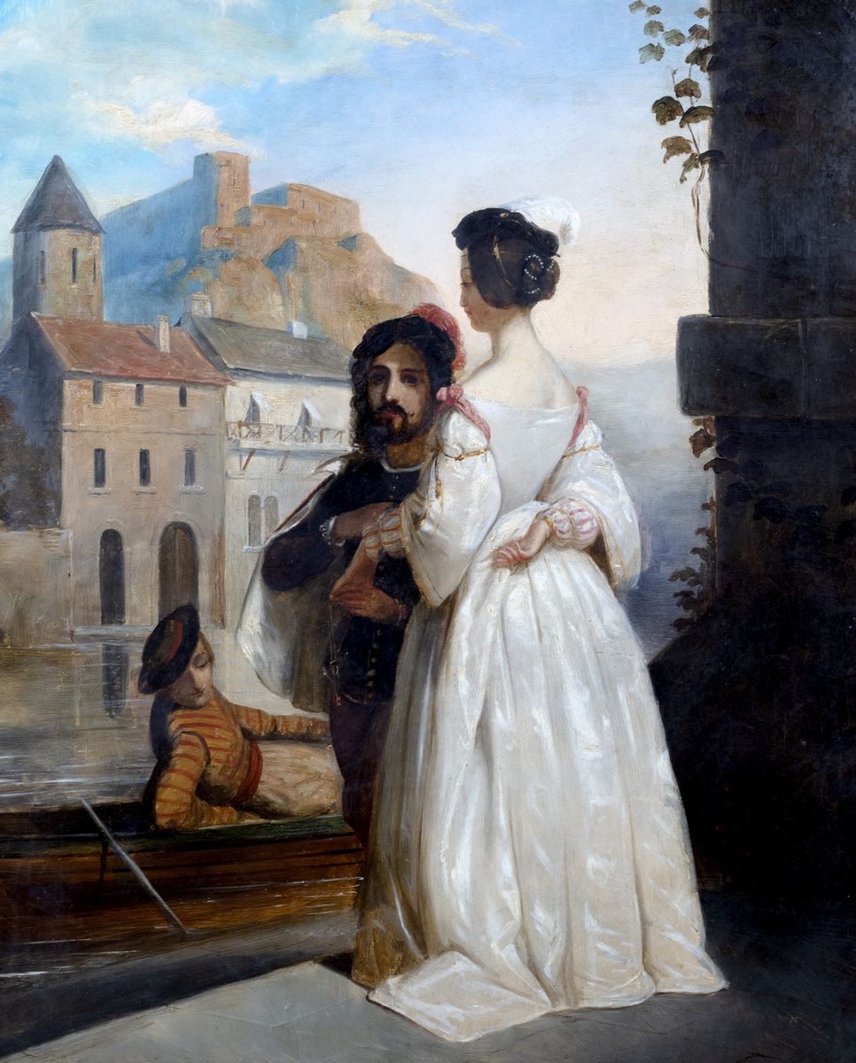 Scuola Francese, Secolo XIX - Due Scene Galanti