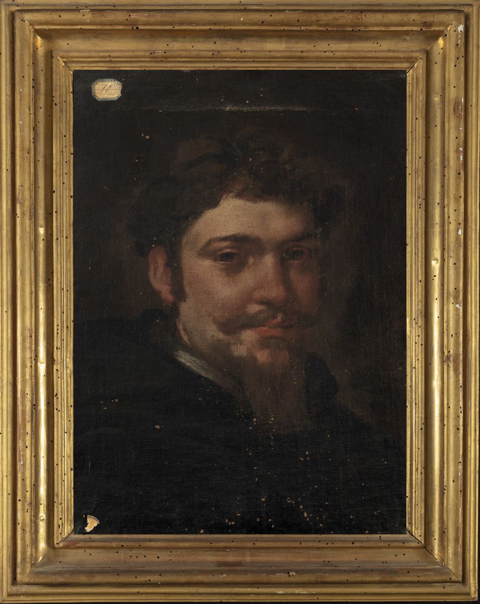 Scuola Bolognese, Secolo XVII - Attribuito a Annibale Carracci, Ritratto di giovane prelato, olio...