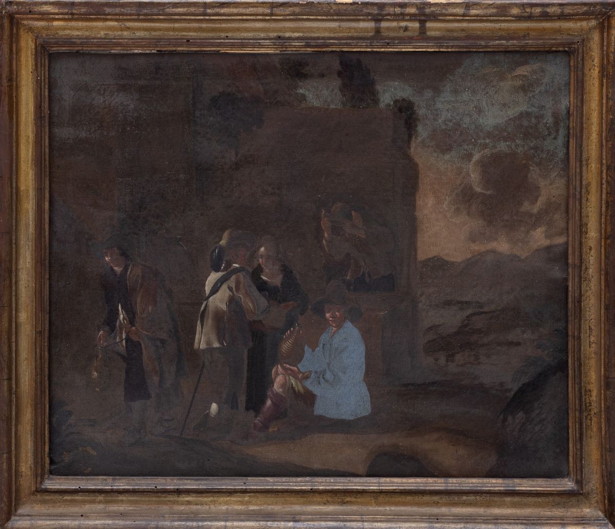 Attribuito a Johannes Lingelbach (francoforte sul Meno 1622 – Amsterdam 1674) - Autore Ignoto, Po...