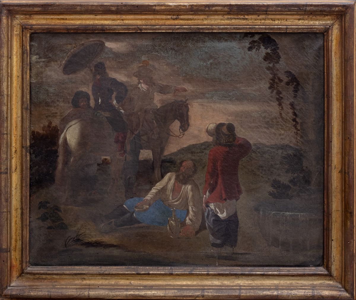 Attribuito a Johannes Lingelbach (francoforte sul Meno 1622 – Amsterdam 1674) - Scena di genere c...