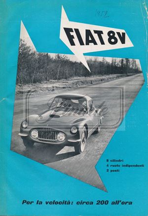 Brochure Fiat 8V prima serie 