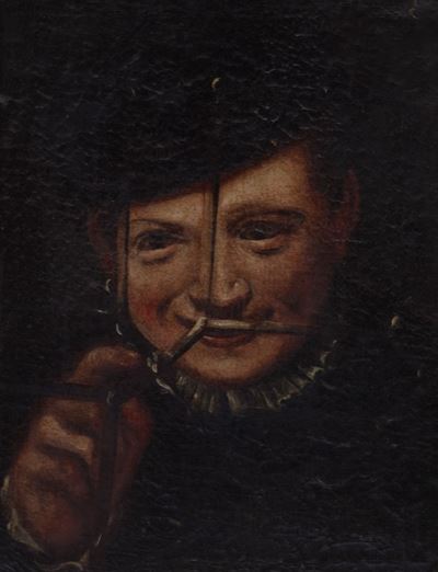 Autore sconosciuto, Ritratto di giovane che ride, olio su tela
