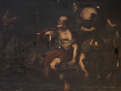 Anonimo, La chiamata degli Apostoli, olio su tela, cm 192 x 252