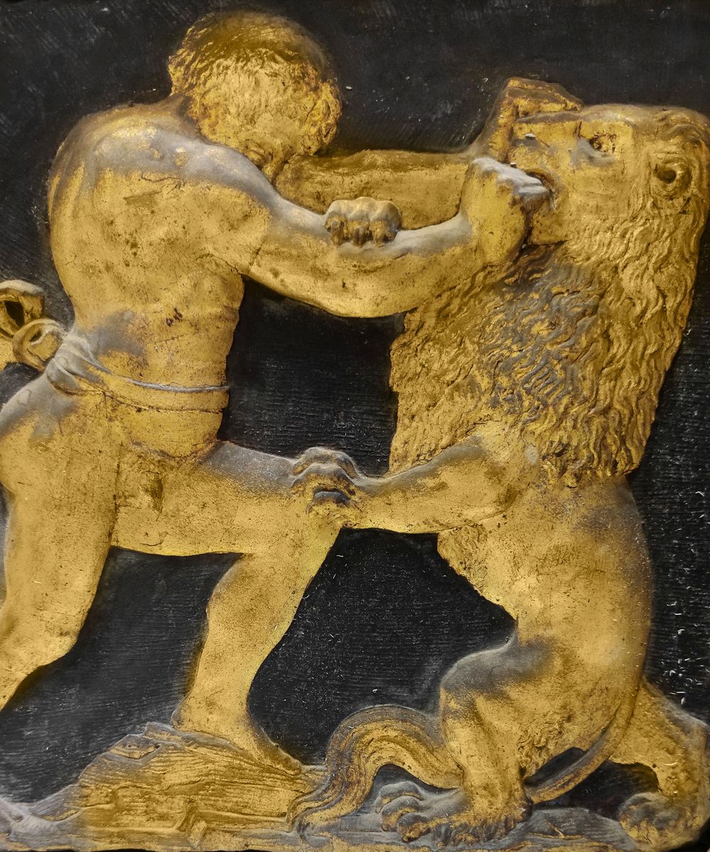 Scuola Italiana, Secolo XVII - Ercole che Lotta con il Leone di Nemea