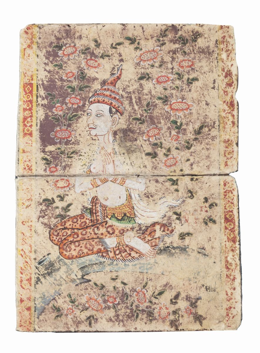 Due Dipinti Thai, Raffiguranti Figure Buddhiste, Secolo XVII