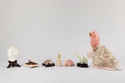 Sette Sculture in Materiali Vari Raffiguranti Animali, Cina Secolo XX