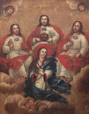 Madonna in glory with the Holy Trinity