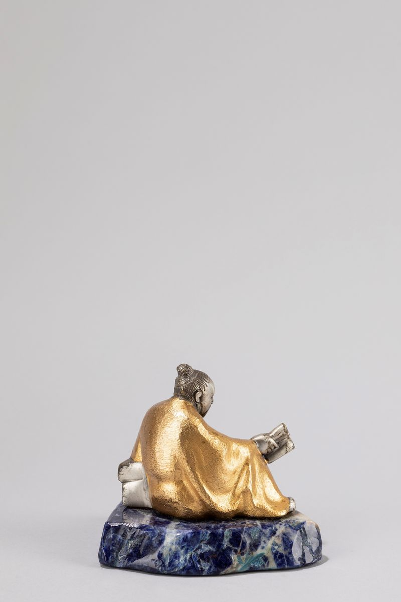 Sei Sculture in Materiali Diversi Raffiguranti Figure Orientali, Cina Secolo XX