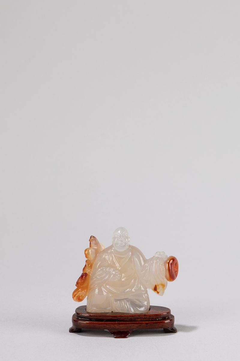 Sei Sculture in Materiali Diversi Raffiguranti Figure Orientali, Cina Secolo XX