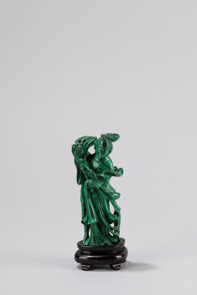 Sei Sculture in Materiali Diversi Raffiguranti Figure Orientali, Cina Secolo XX