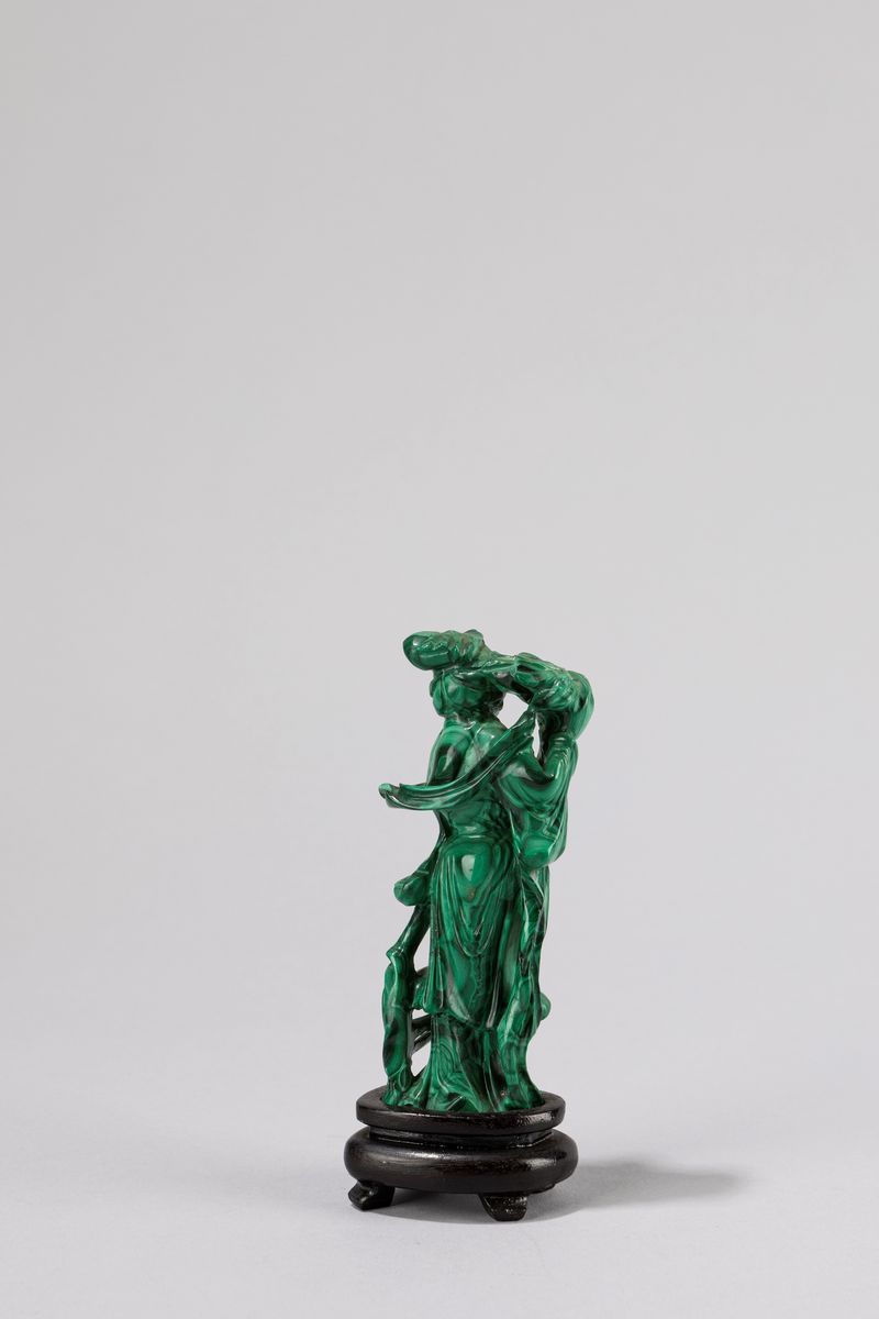 Sei Sculture in Materiali Diversi Raffiguranti Figure Orientali, Cina Secolo XX